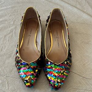 Statement Shoes!!Chinese Laundry Sequin Flats.  Size 8.5.
